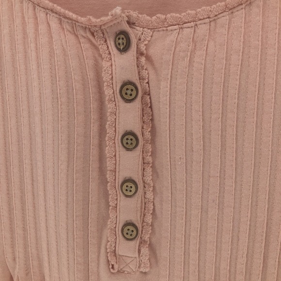 Coldwater Creek  Long Sleeve Pleated Ruffled Baby Doll Shirt w/Buttons SMALL - Picture 3 of 8